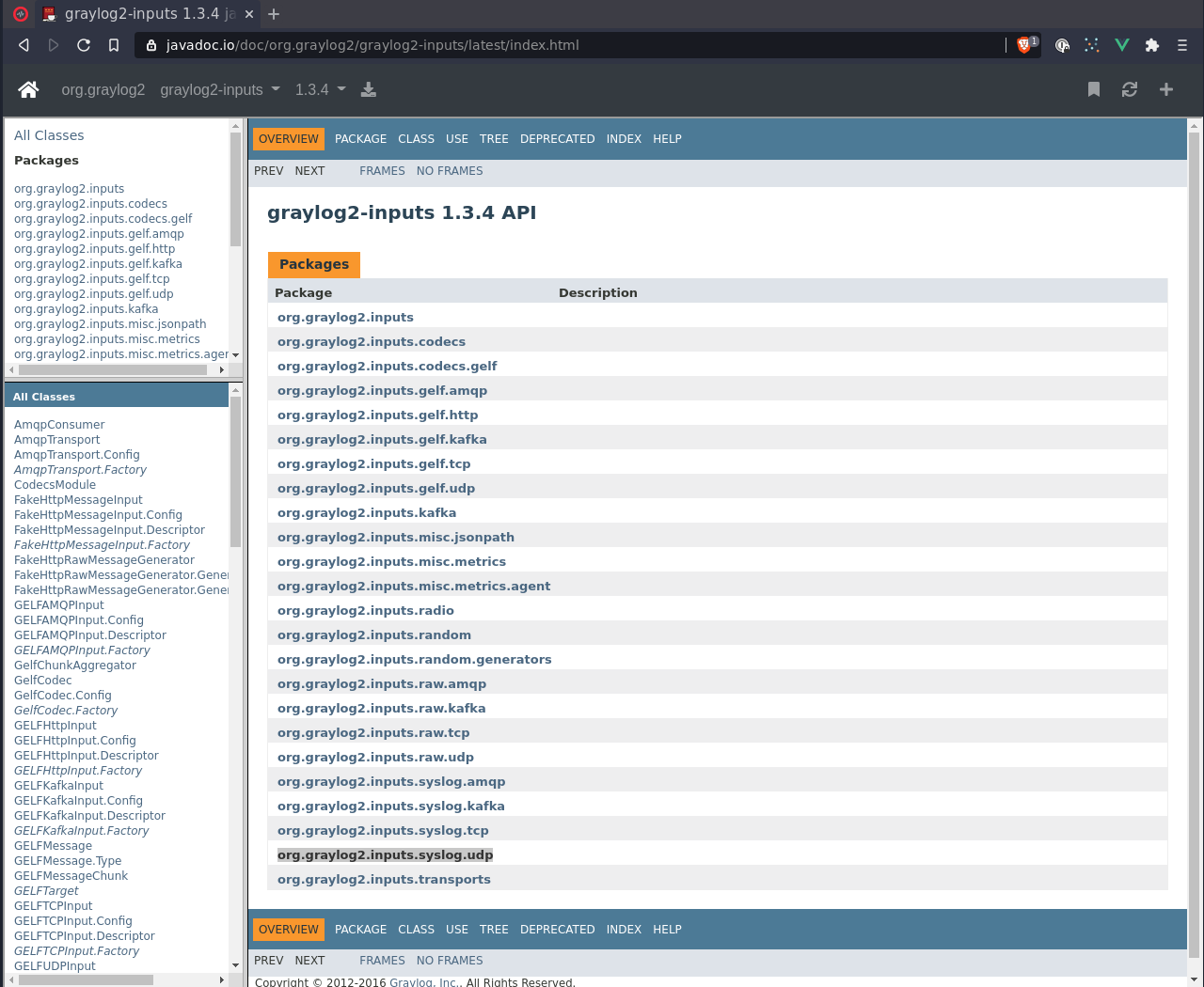 Graylog javadoc 1